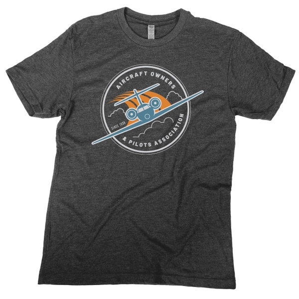 AOPA Contrails Tshirt - Dark Grey Heather