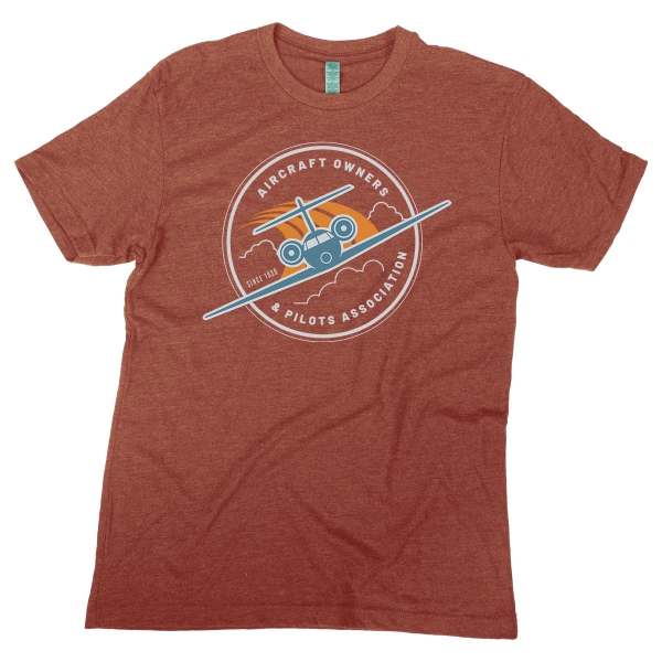AOPA Contrails Tshirt - Heather Clay