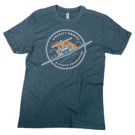 AOPA Contrails Tshirt - Heather Deep Teal
