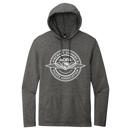 Men's AOPA FOB Hoodie with Badge Logo - Washed Coal