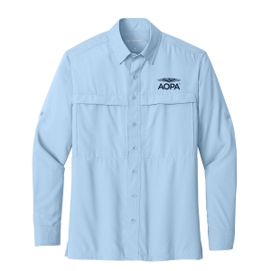 AOPA Long Sleeve Guide Shirt - Light Blue