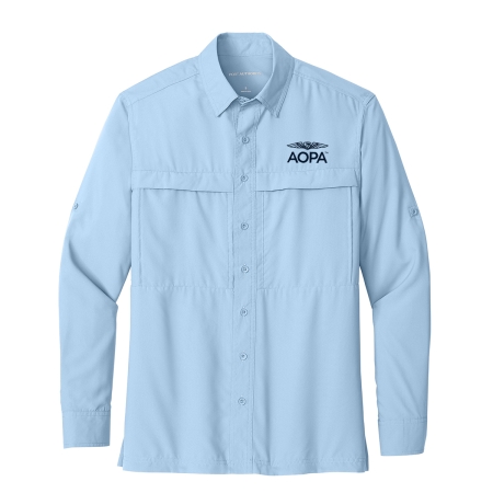 AOPA Long Sleeve Guide Shirt - Light Blue
