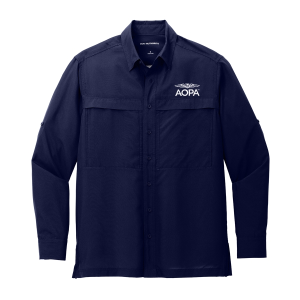 AOPA Long Sleeve Guide Shirt - True Navy