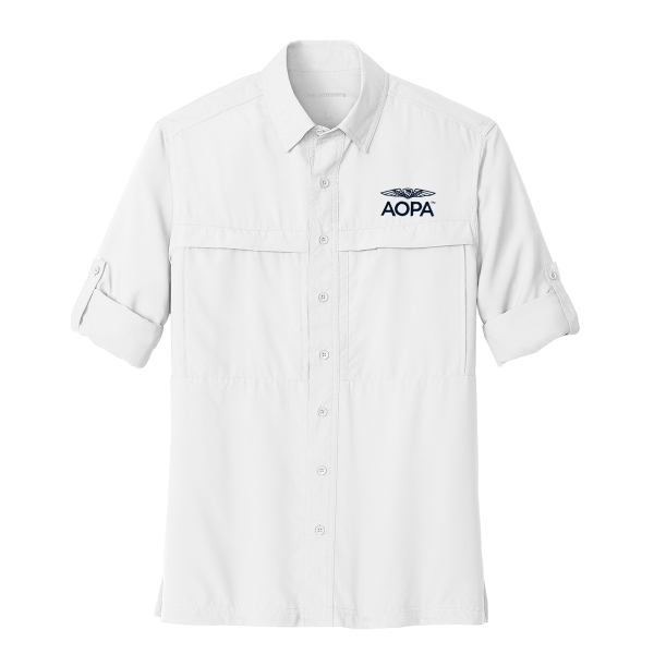 AOPA Long Sleeve Guide Shirt - White