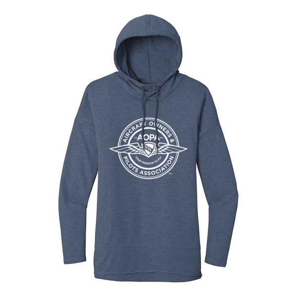 Women's AOPA FOB Hoodie with Badge Logo - Indigo