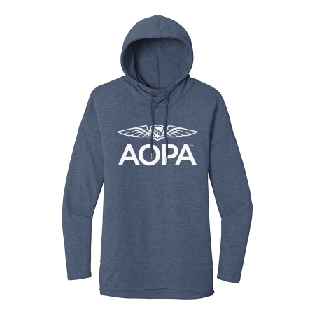 Women's AOPA FOB Hoodie with Wings Logo - Indigo