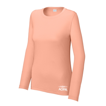 AOPA Women's SPF long sleeve shirt - Peach