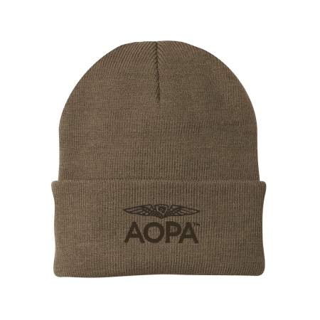 AOPA Navigator Beanie - Woodland Brown