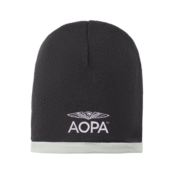 AOPA Pre-Flight Beanie - Black/Silver
