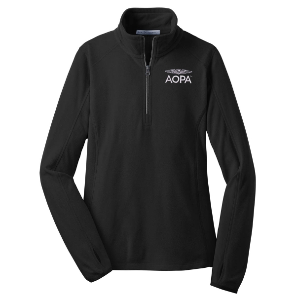 AOPA Women's Summit Quarter Zip Fleece Jacket - Black