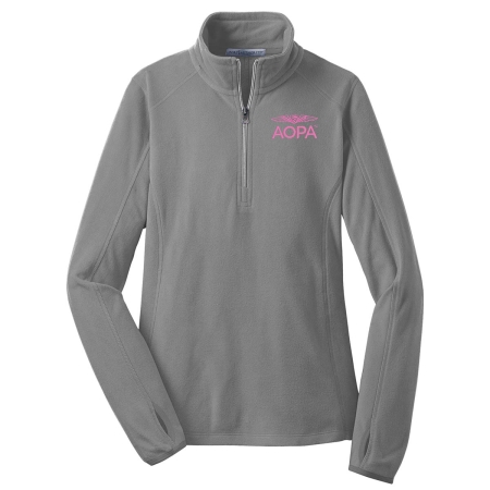 AOPA Women's Quarter Zip Summit Fleece Jacket - Pearl Grey