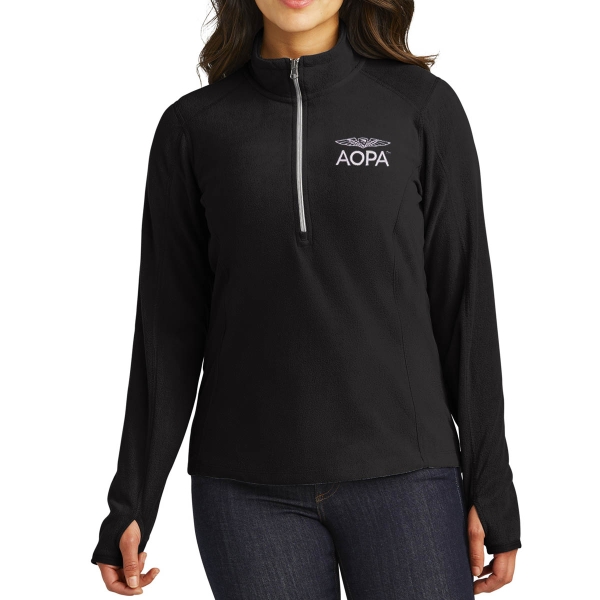 AOPA Women's Summit Quarter Zip Fleece Jacket - Black