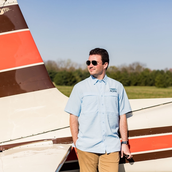 AOPA Short Sleeve Guide Shirt - Light Blue