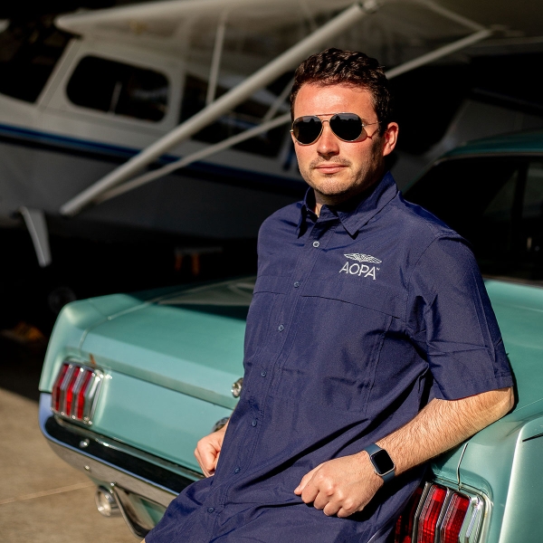 AOPA Short Sleeve Guide Shirt - True Navy