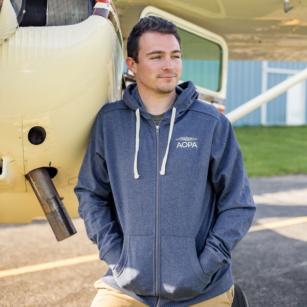 AOPA Men's Layover Hoodie - True Navy