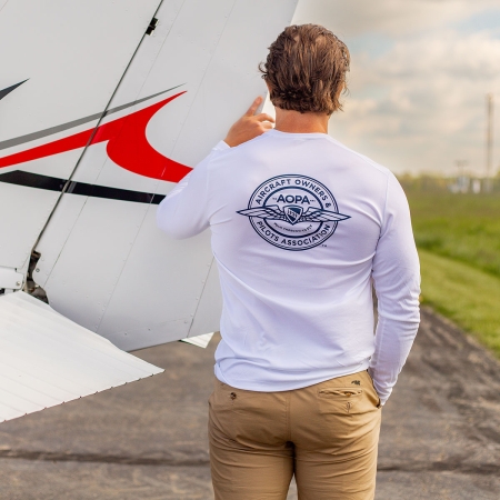 Men's AOPA SPF Long Sleeve Shirt - White