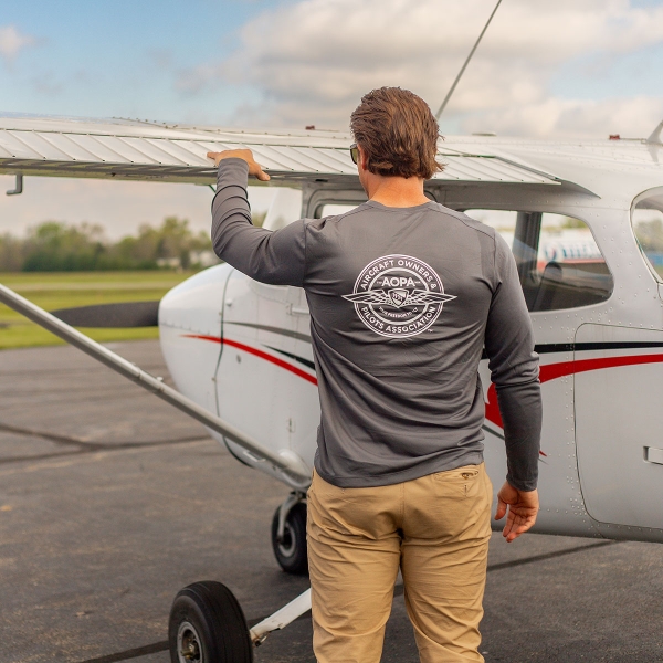 Men's AOPA SPF Long Sleeve Shirt - Smoke Grey