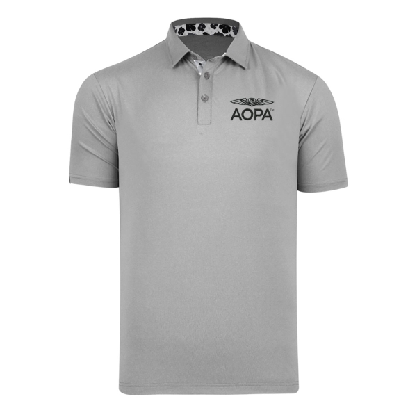 AOPA Swannies James Polo - Grey Heather