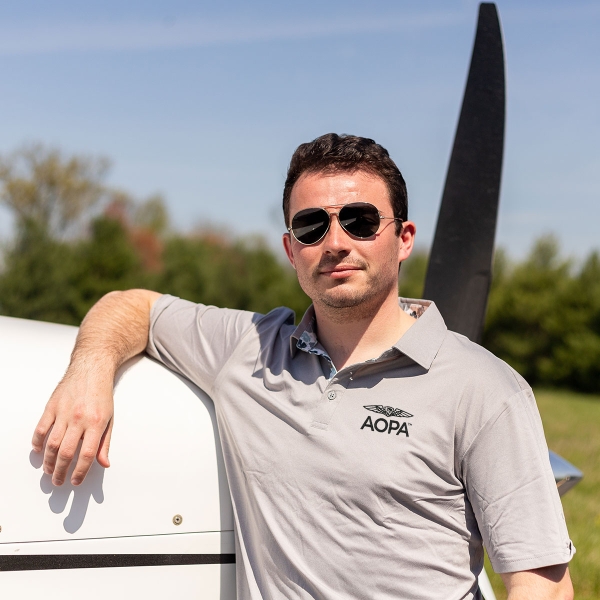 AOPA Swannies James Polo - Grey Heather