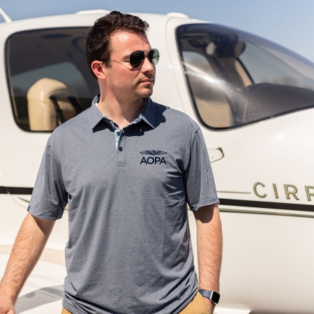 AOPA Swannies James Polo - Navy
