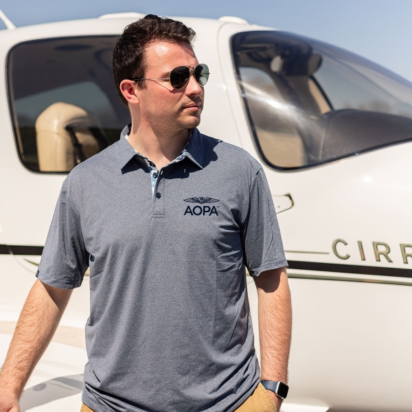AOPA Swannies James Polo - Navy