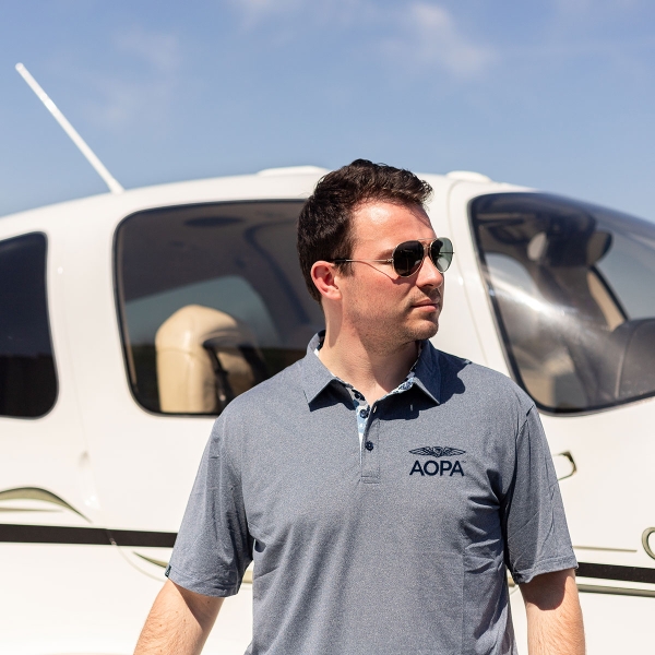 AOPA Swannies James Polo - Navy