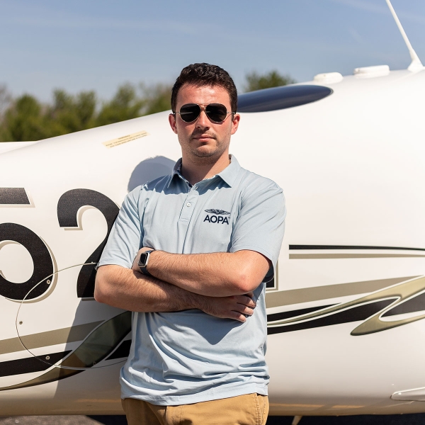 AOPA Swannies James Polo - Sky Heather