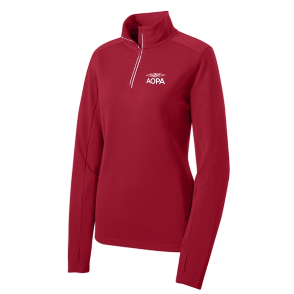 AOPA Women's Approach Quarter Zip - Red