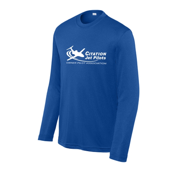 Citaiton Jet Pilots Youth Performance Long Sleeve T-shirt - True Royal