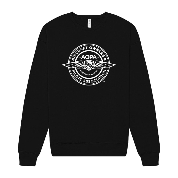 AOPA Crewneck Sweatshirt - Black