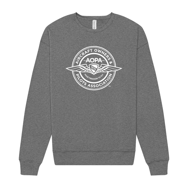 AOPA Crewneck Sweatshirt - Deep Heather