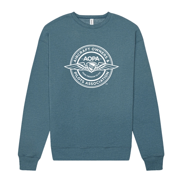 AOPA Crewneck Sweatshirt - Heather Deep Teal