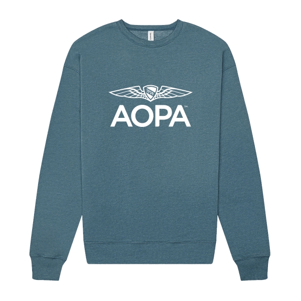 AOPA Crewneck Sweatshirt - Heather Deep Teal