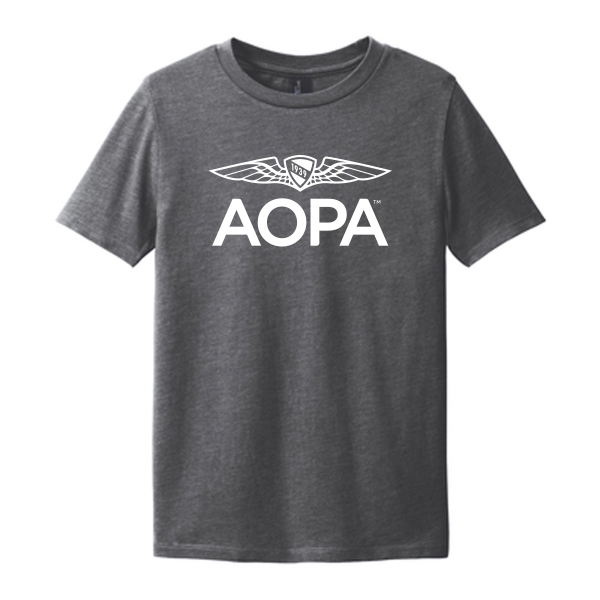 Youth Classic Tshirt - Charcoal - Classic logo
