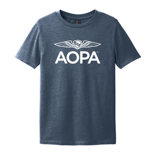 Youth Classic Tshirt - Navy - Classic logo