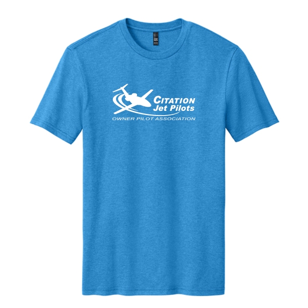 Citation Jet PIlots Short Sleeve Tshirt - Heathered Bright Turquoise