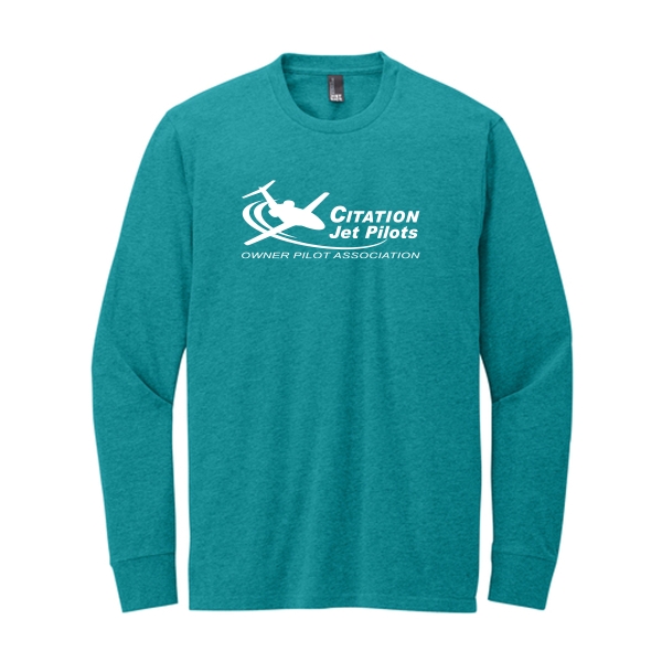 Citation Jet Pilots Long Sleeve Tshirt - heathered teal