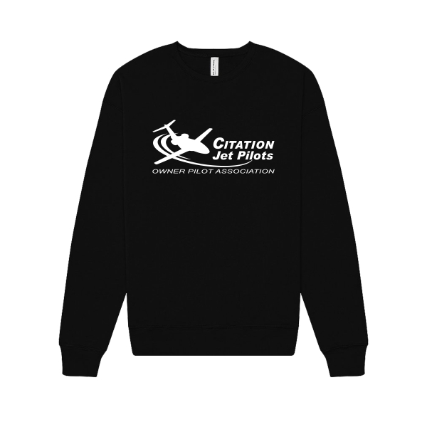 Citation Jet Pilots Crew Sweatshirt - Black