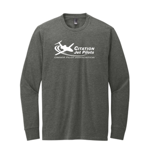 Citation Jet Pilots Long Sleeve T-shirt - heathered charcoal