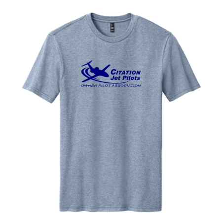 Citation Jet Pilots Short Sleeve Tshirt - flint blue heather
