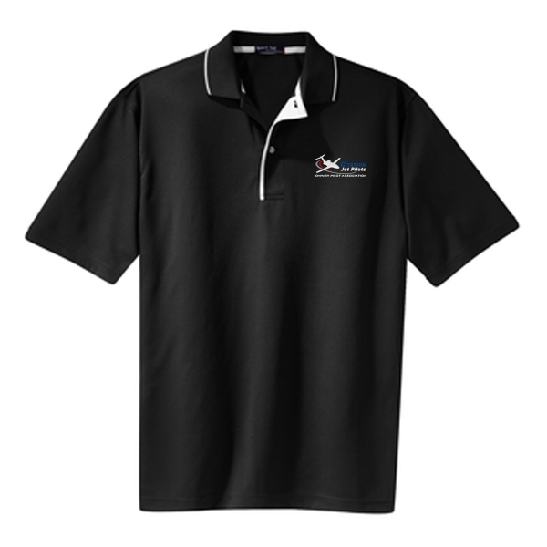 Citation Jet Pilots Men's PIC polo - Black/White
