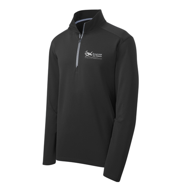 Citation Jet Pilots Men's Approach Quarter Zip - Black