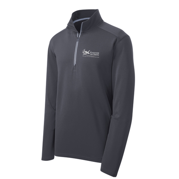 Citation Jet Pilots Men's Approach Quarter Zip - Iron Gray