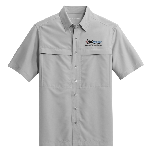 Citation Jet Pilots Short Sleeve Guide Shirt - Gusty Gray