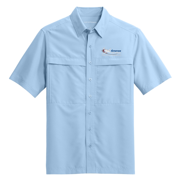 Citation Jet Pilots Short Sleeve Guide Shirt - Light Blue