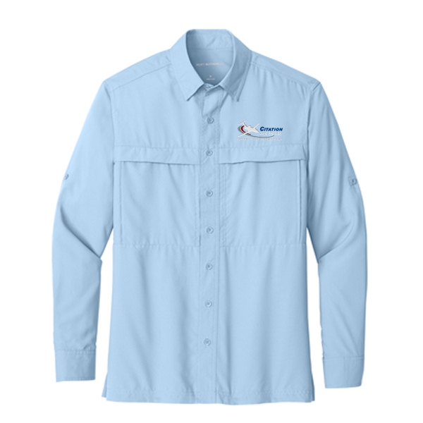 Citation Jet Pilots Long Sleeve Guide Shirt - Light Blue