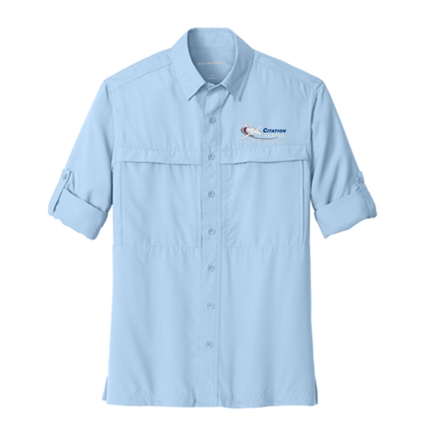 Citation Jet Pilots Long Sleeve Guide Shirt - Light Blue