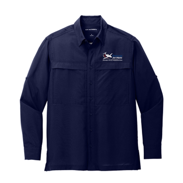 Citation Jet Pilots Long Sleeve Guide Shirt - True Navy