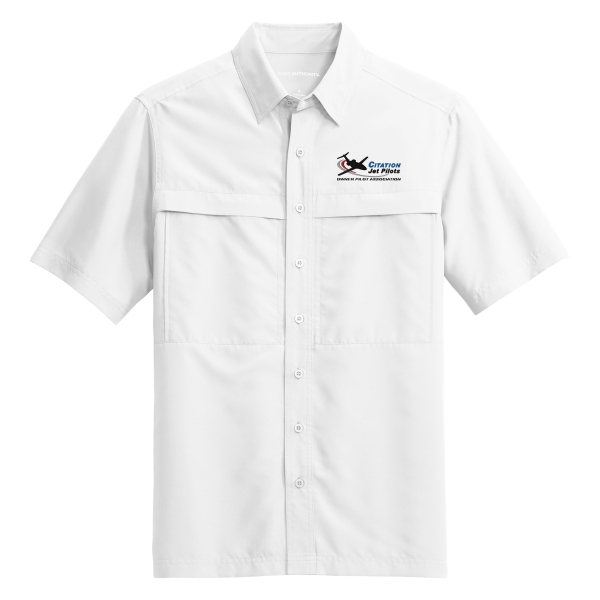 Citation Jet Pilots Short Sleeve Guide Shirt - White