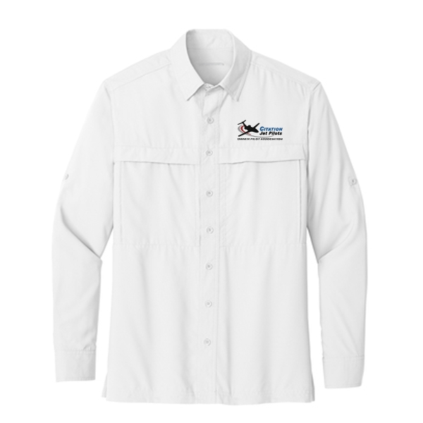 Citation Jet Pilots Long Sleeve Guide Shirt - White